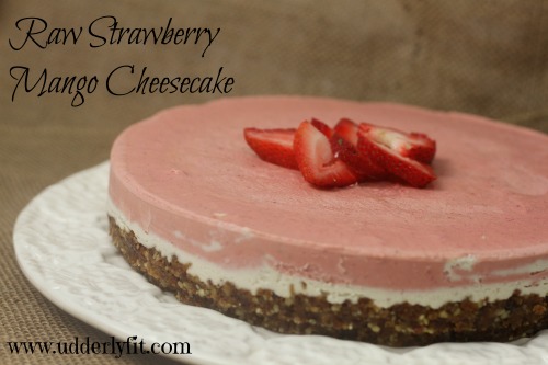 Raw Strawberry Mango Cheesecake
